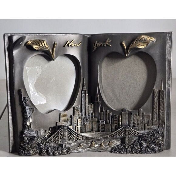 Silver I ❤️New York Double Picture Frame - Picture 2 of 5